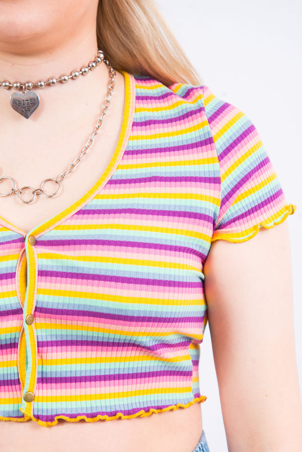 90's Style Striped Baby T-Shirt