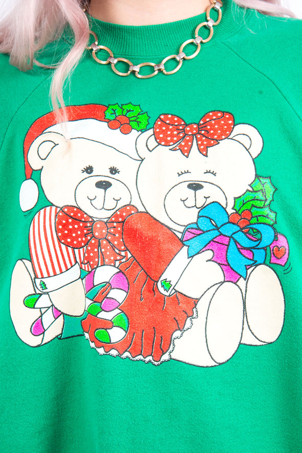 Vintage 90's Christmas Teddy Sweatshirt