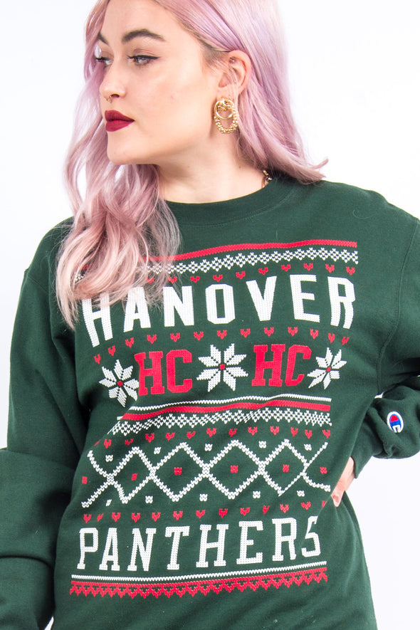 Vintage Champion Hanover Panthers Christmas Sweatshirt