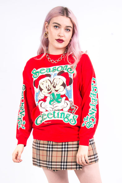 Vintage 90's Disney Mickey and Minnie Mouse Christmas Sweatshirt