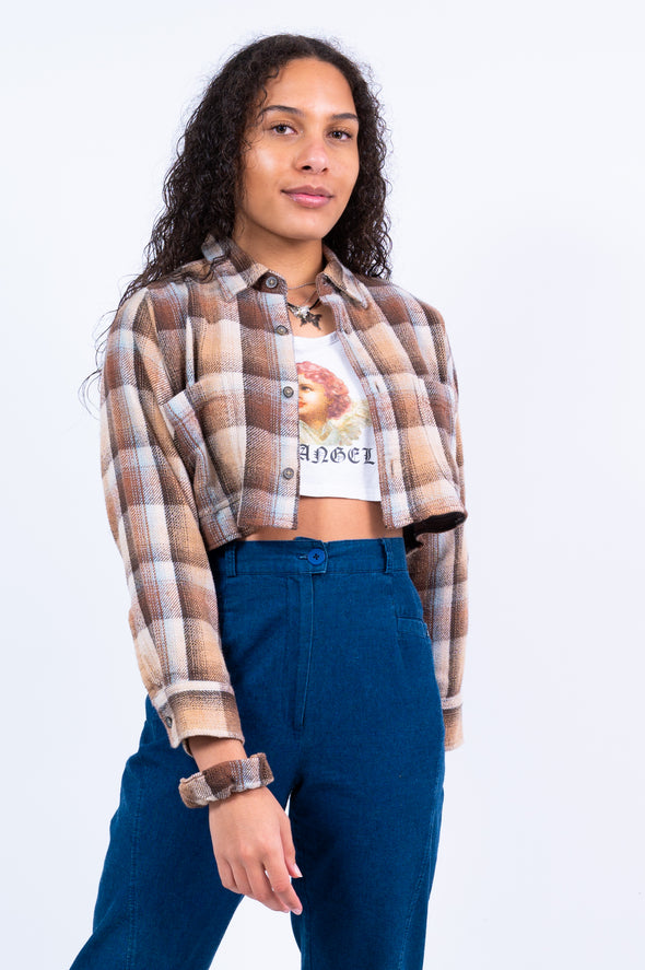 Vintage 90's Cropped Flannel Shirt