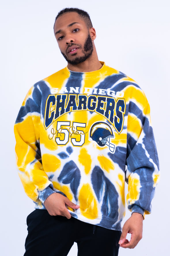90's San Diego Chargers Tie Dye Sweatshirt