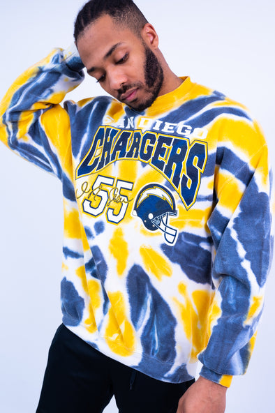 90's San Diego Chargers Tie Dye Sweatshirt