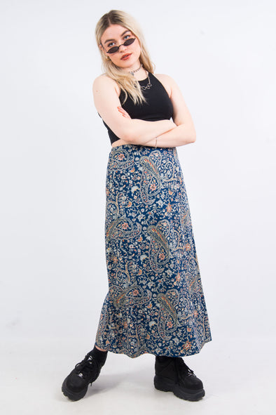 Vintage 90's Paisley Maxi Skirt