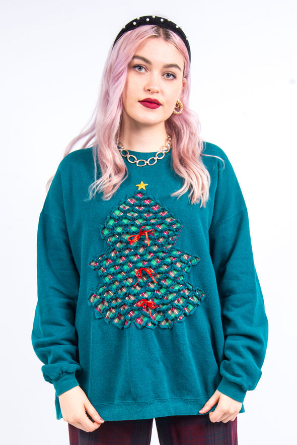 Vintage 90's Christmas Tree Sweatshirt