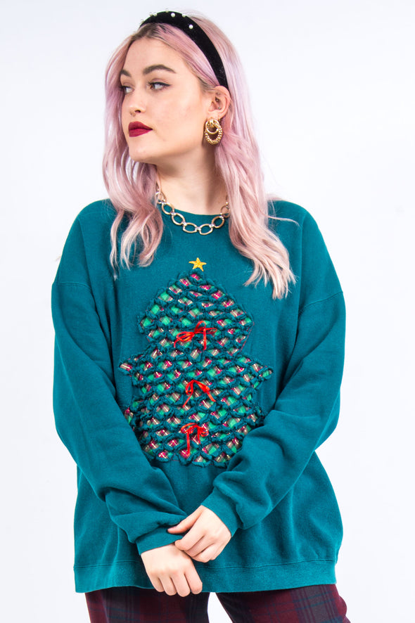 Vintage 90's Christmas Tree Sweatshirt