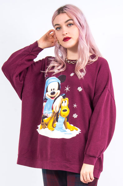 Vintage 90's Disney Mickey Mouse Christmas Sweatshirt