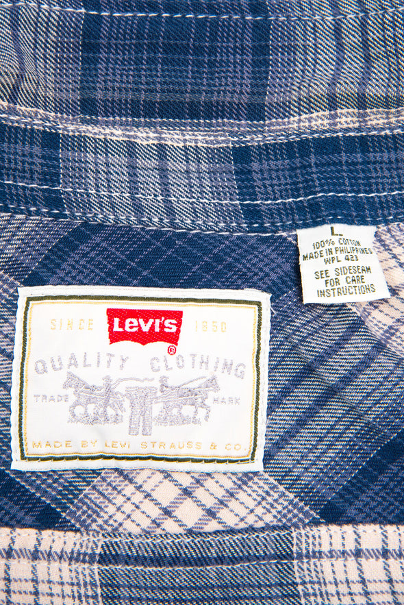 Vintage Levi's Blue Check Flannel Shirt