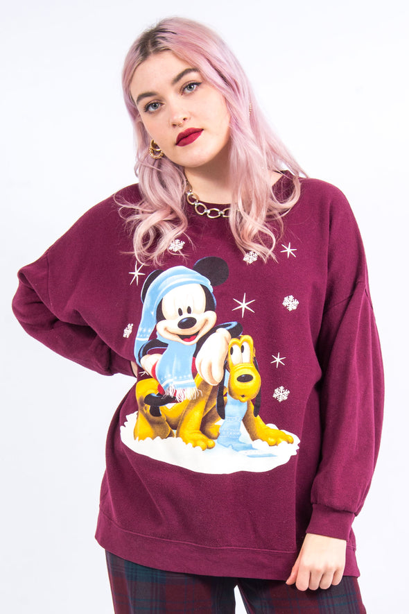 Vintage 90's Disney Mickey Mouse Christmas Sweatshirt