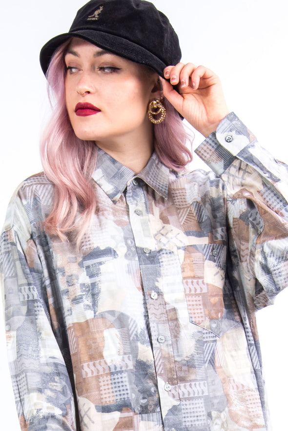 Vintage 90's Abstract Print Shirt