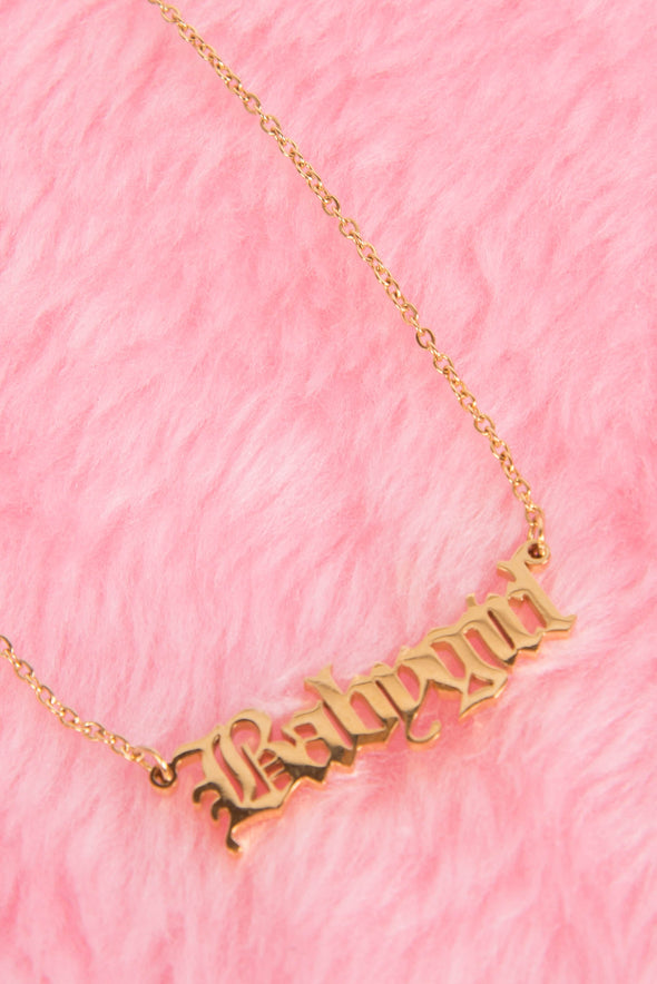 Babygirl Y2K Style Necklace - Gold