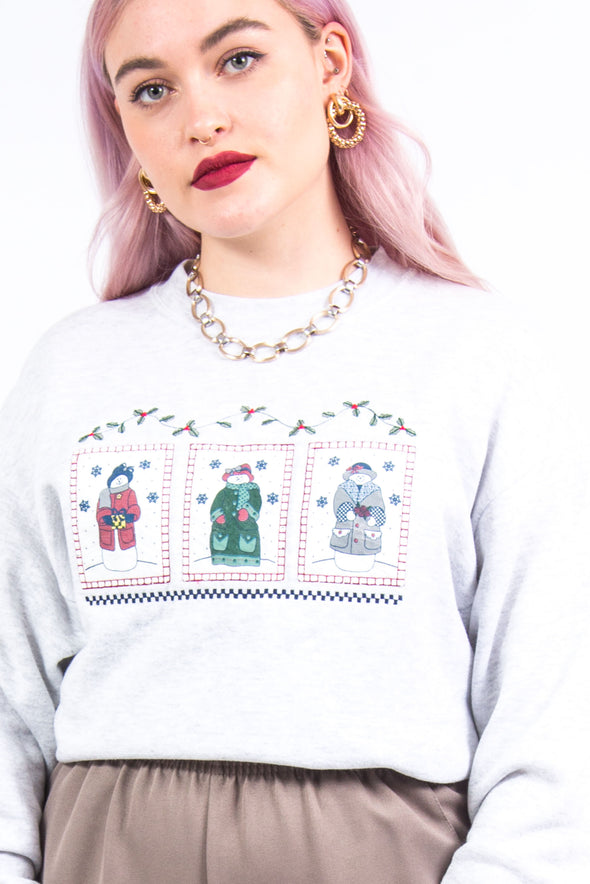 Vintage 90's Christmas Snowman Sweatshirt