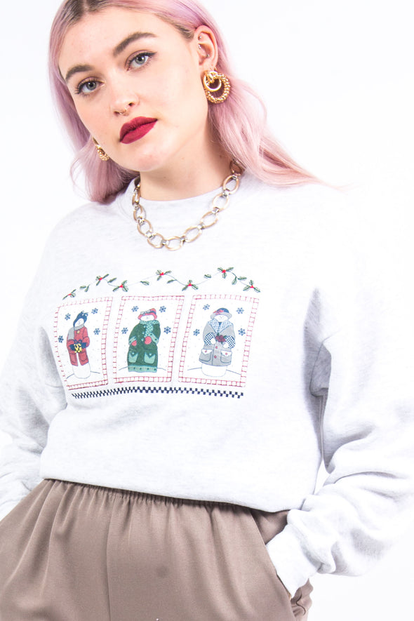 Vintage 90's Christmas Snowman Sweatshirt