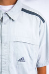 00's Adidas Grey Short Sleeve Shirt