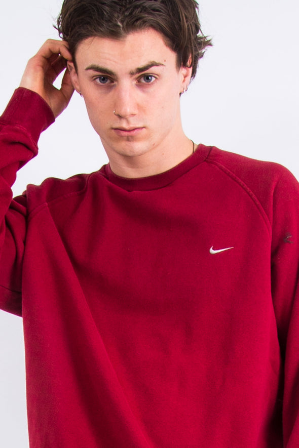 00's Nike Red Crew Neck Sweatshirt