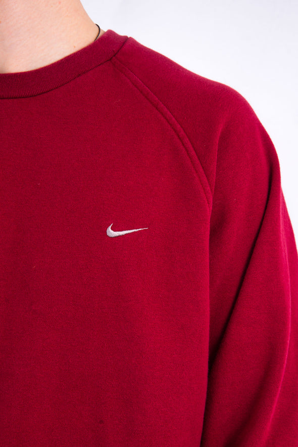 00's Nike Red Crew Neck Sweatshirt