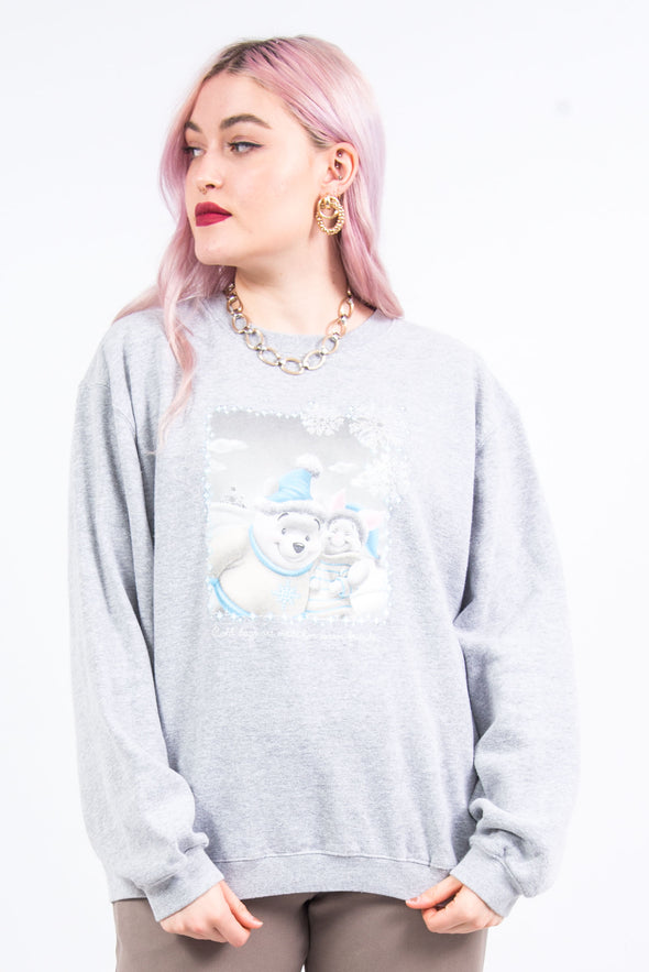 Vintage 90's Disney Winnie the Pooh Christmas Sweatshirt