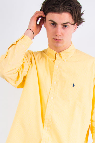 Ralph Lauren Yellow Gingham Check Shirt