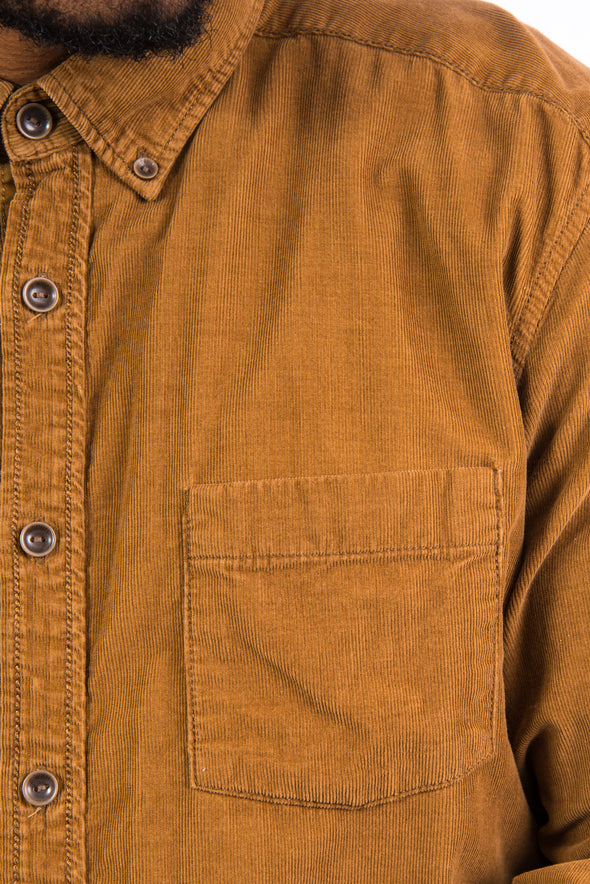 90's Vintage Brown Cord Shirt