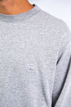 Vintage 90's grey champion sweatshirt with embroidered logo on chest
