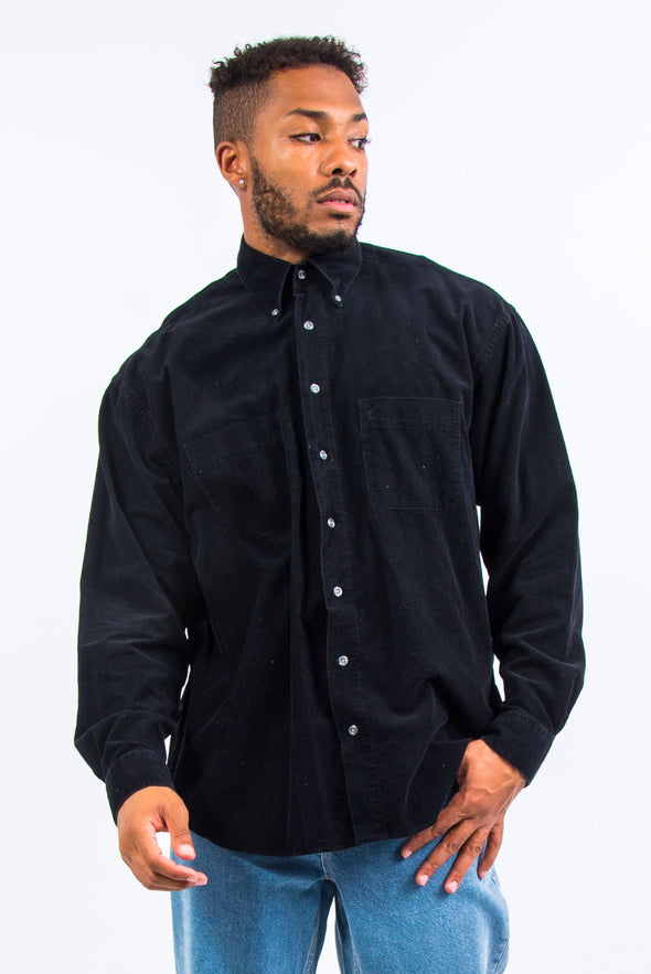 90's Black Corduroy Shirt