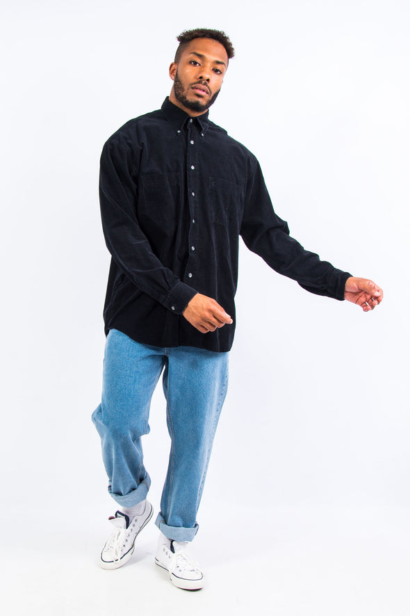 90's Black Corduroy Shirt