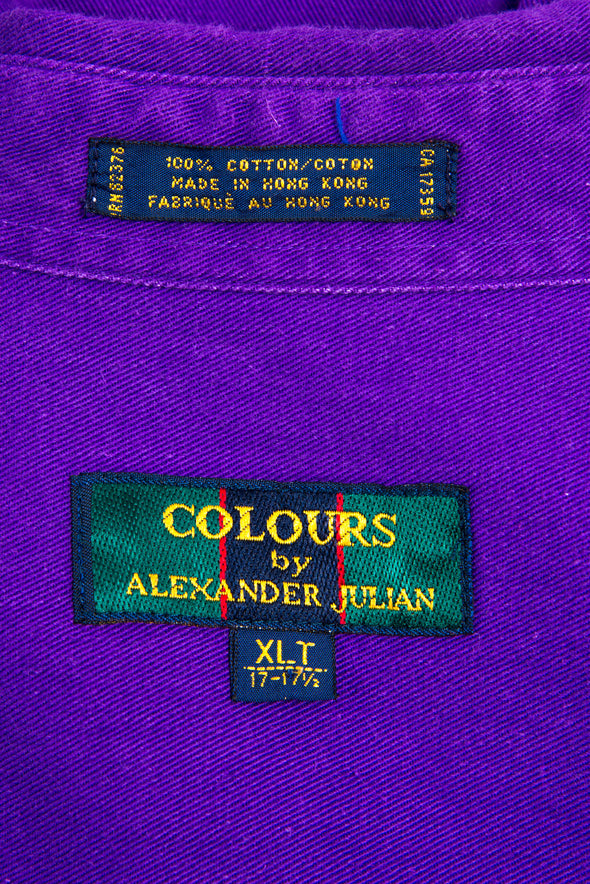 90's Purple Thick Cotton Overshirt