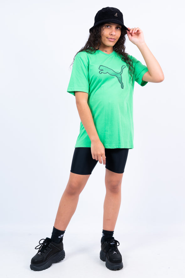 Green Puma V-Neck T-Shirt