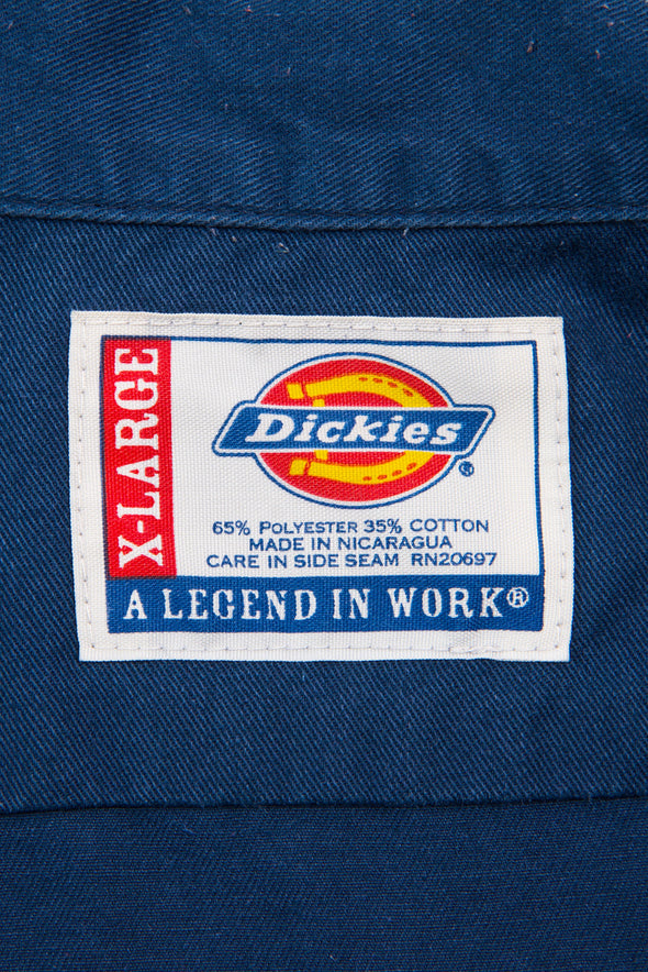 Vintage Dickies Navy Blue Work Shirt