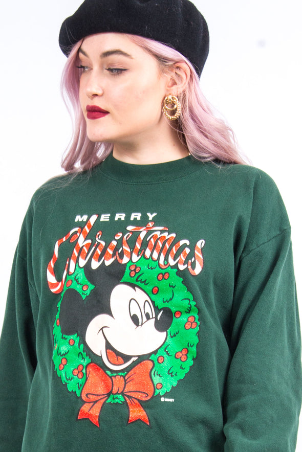 Vintage 90's Mickey Mouse Christmas Sweatshirt
