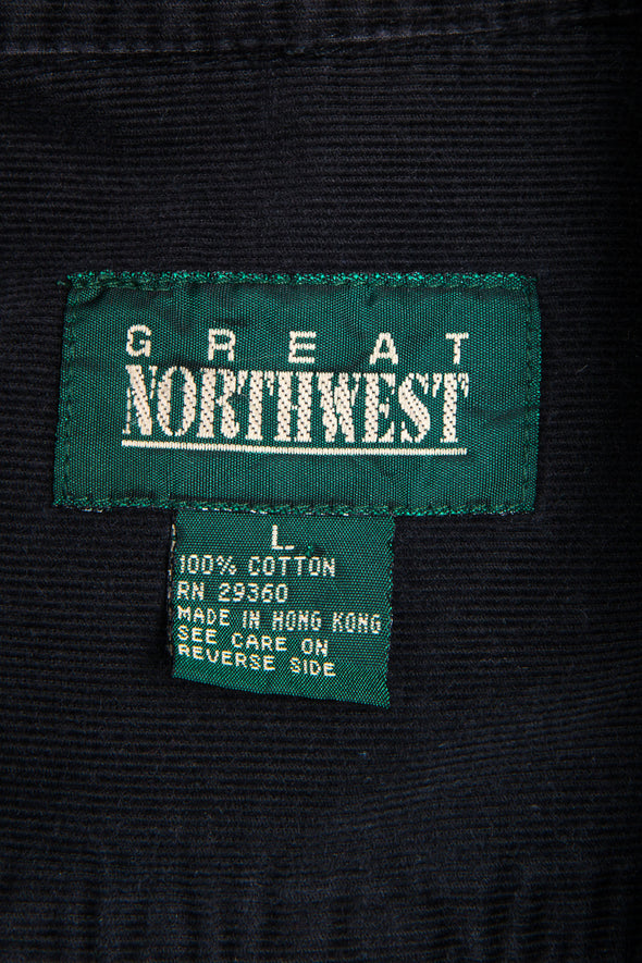 90's Vintage Navy Cord Shirt