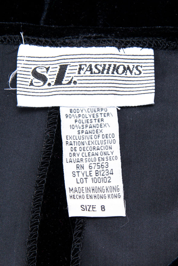 Vintage 90's Sequin Velvet Maxi Dress