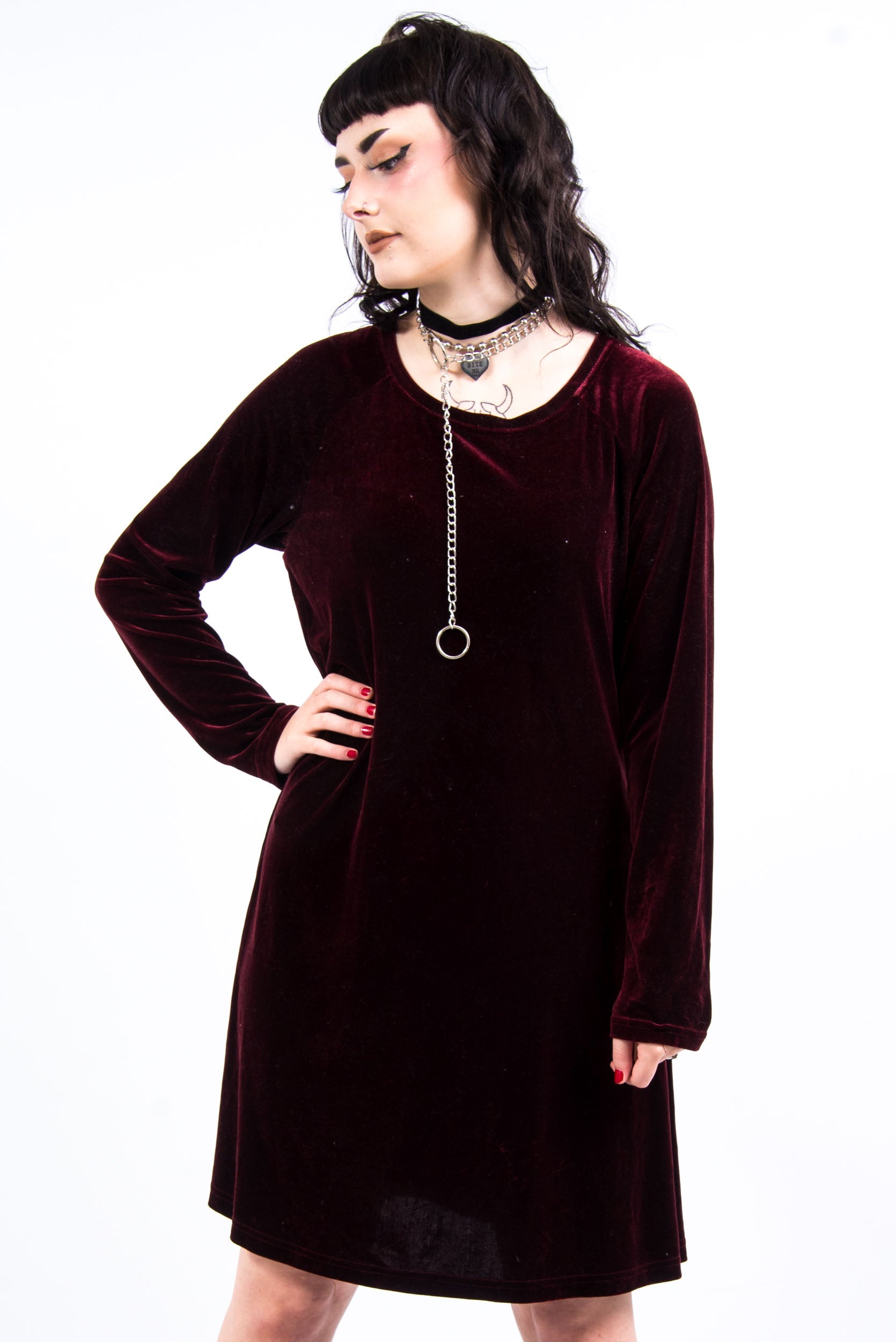 Vintage 90's Grunge Velvet Dress | THE VINTAGE SCENE The Vintage Scene Vintage 90's Grunge Velvet Dress | THE VINTAGE SCENE The Vintage Scene
