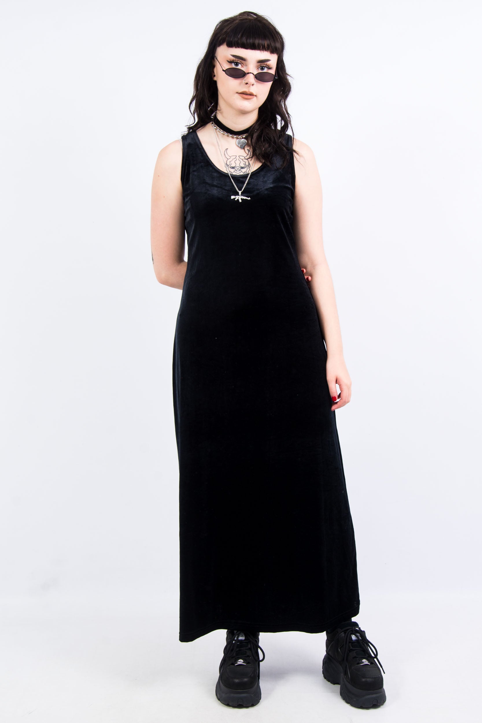 Vintage 90's Grunge Velvet Maxi Dress | THE VINTAGE SCENE The Vintage Scene Vintage 90's Grunge Velvet Maxi Dress | THE VINTAGE SCENE The Vintage Scene