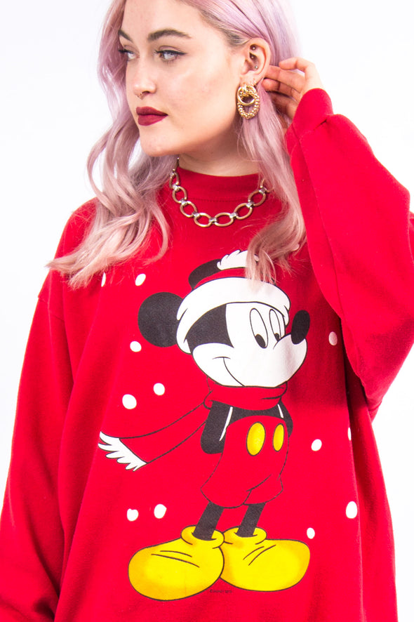Vintage 90's Disney Christmas Mickey Mouse Sweatshirt