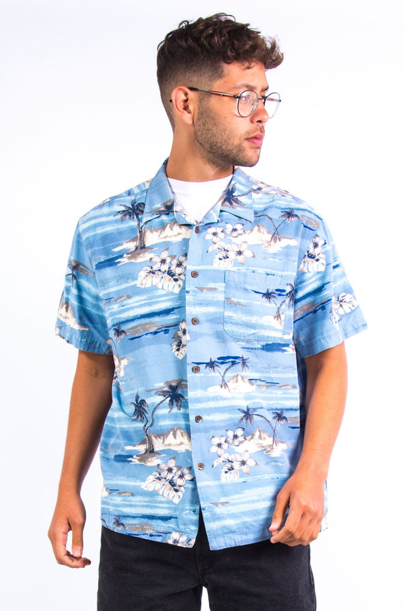 Vintage Blue Hawaiian Shirt
