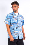 Vintage Blue Hawaiian Shirt