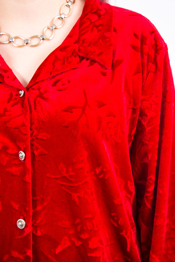 Vintage 90's Diane Von Furstenburg Velvet Shirt
