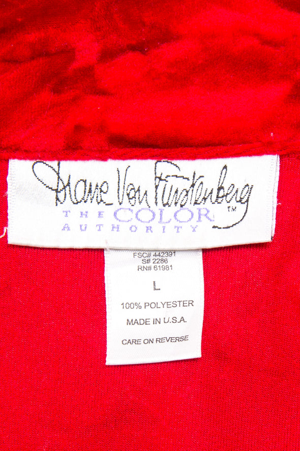 Vintage 90's Diane Von Furstenburg Velvet Shirt