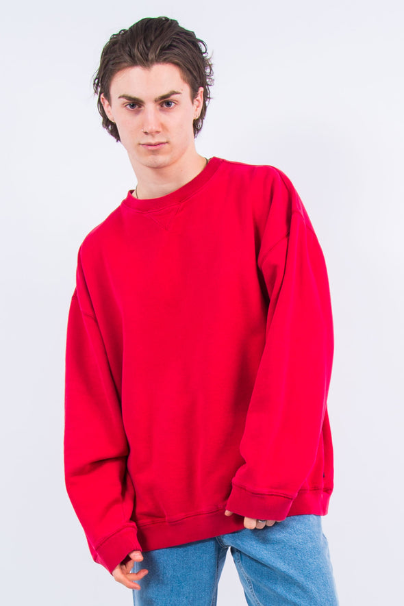 90's Vintage Nautica Red Sweatshirt