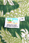 Vintage Green Floral Hawaiian Shirt