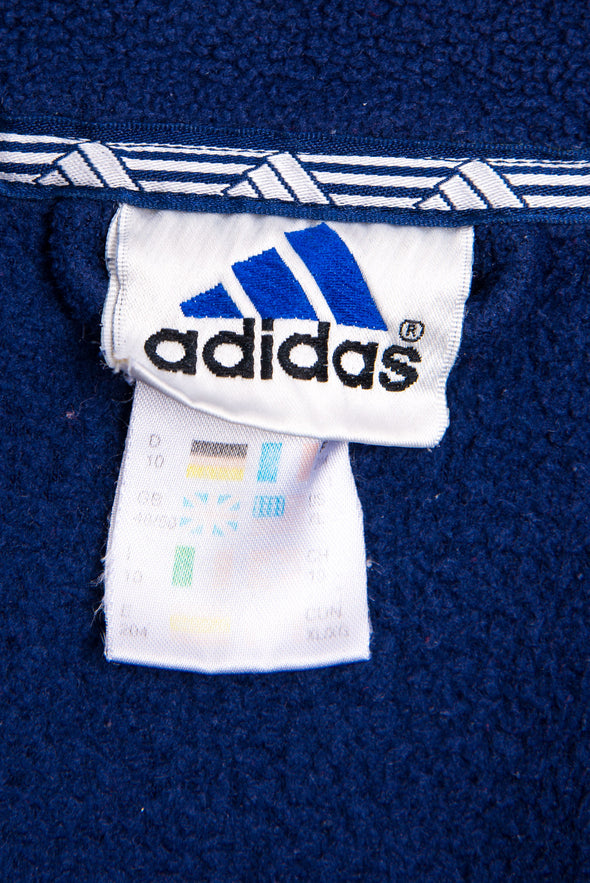 90's Adidas 3-Stripe Fleece Jacket