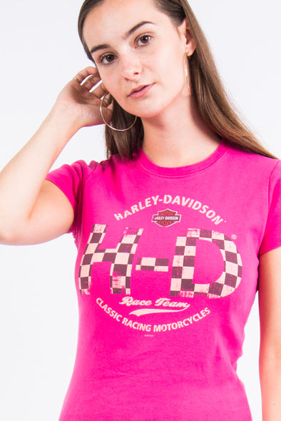 Y2K Harley Davidson Pink Barcelona T-Shirt