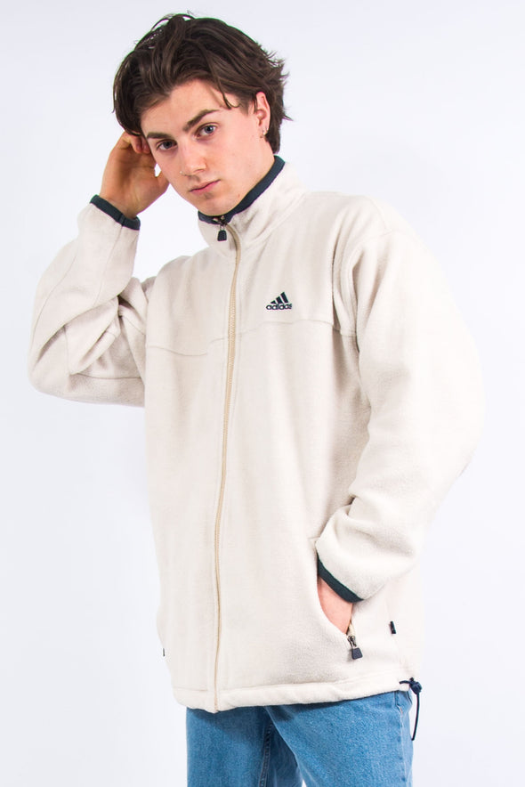 90's Vintage Adidas Cream Fleece