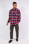 Wrangler red and blue check pattern shirt