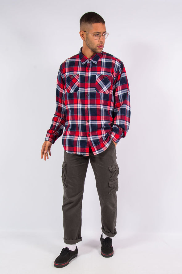 Wrangler red and blue check pattern shirt