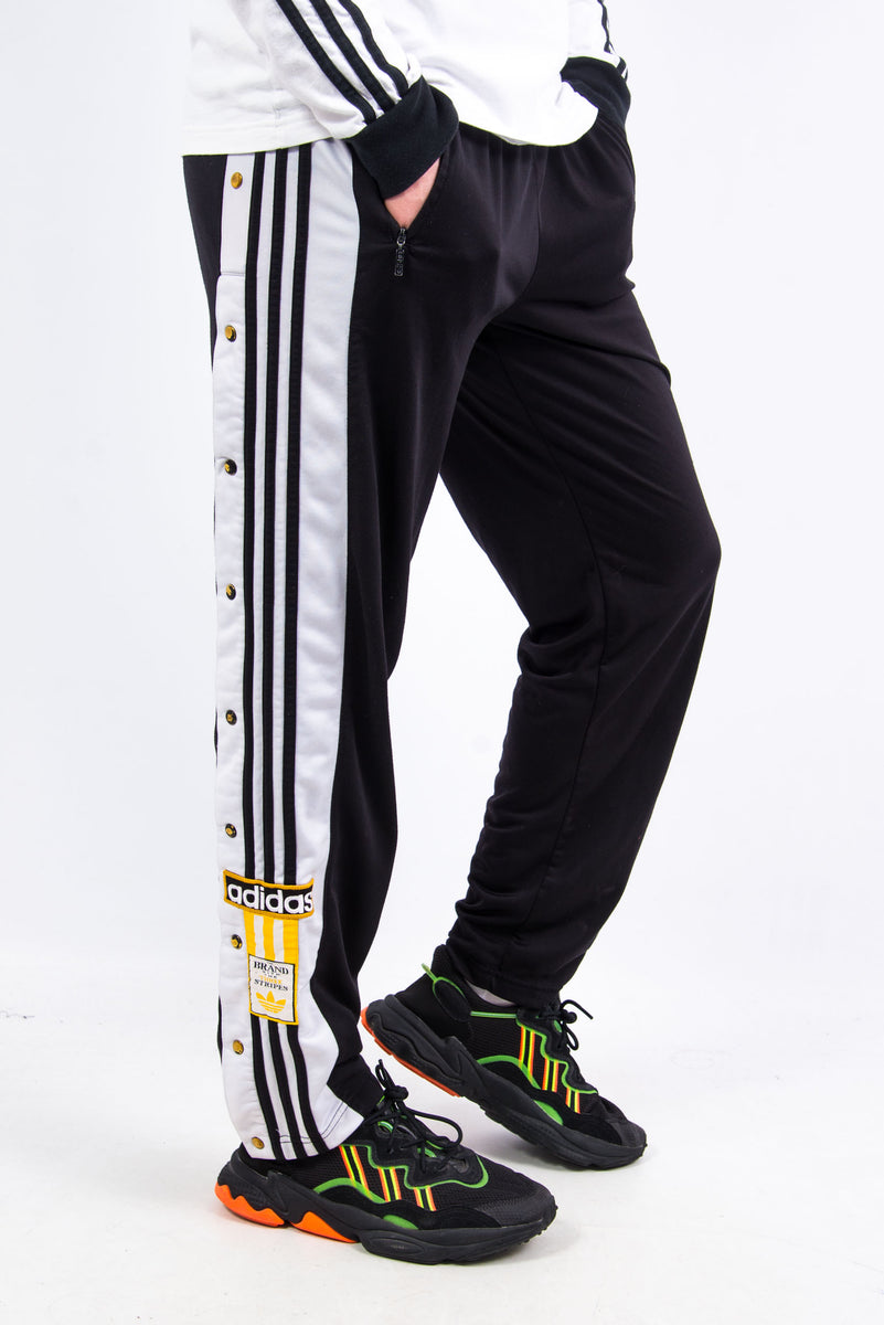 90's Adidas Popper Fasten Tracksuit Bottoms