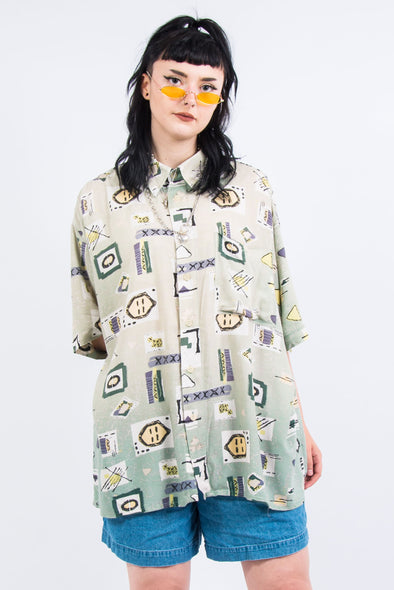 Vintage 90's Oversized Abstract Shirt