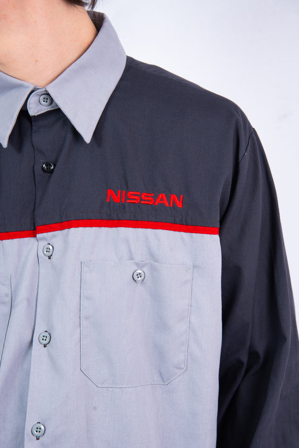 nissan dress shirts Clothing %2052%22%20%2032%201%2F4%22%20 NISSAN REPLICA BUTTON-DOWN SHIRT LONG