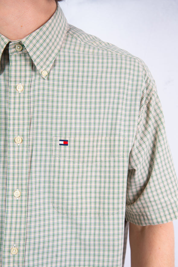 90's Tommy Hilfiger Green Check Shirt